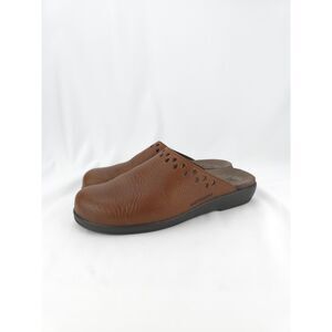 Women's Comfort Mephisto Mobils Brown Leather Clog Slides Shoes Size 39